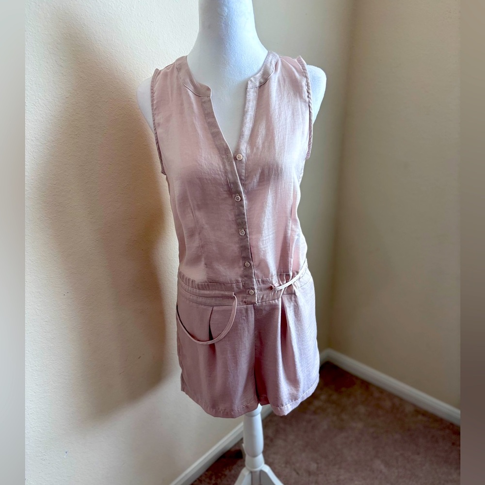 Ro & De pink silk romper - small